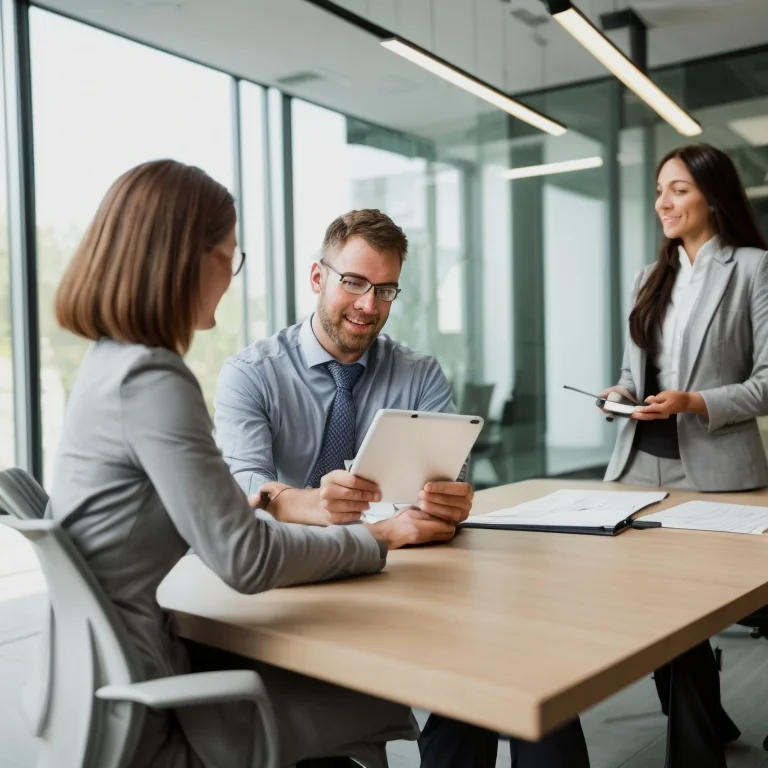 Team collaborating on closing documents